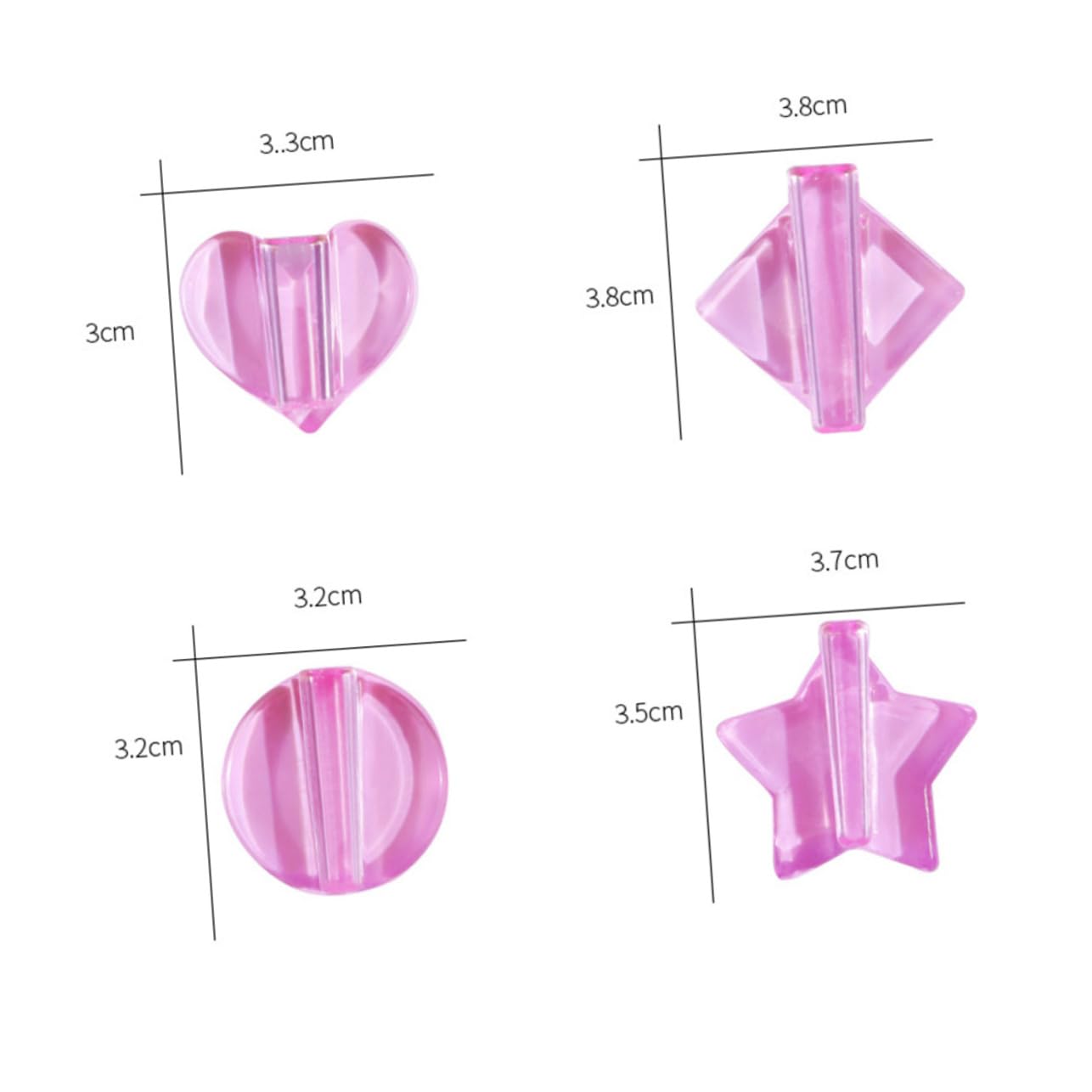 IWOWHERO Nail Art Decorations Tools Sets Nail Art Moulds Heart Shape Base Stick Easy for DIY Manicure