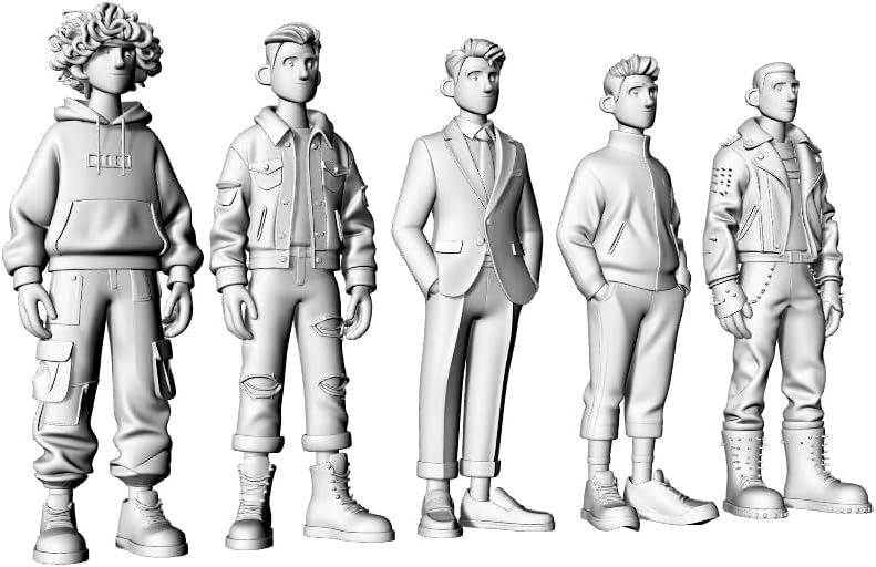 MRY-SFW XJTR160069 1/160 High Detail Male Character Set 3D Printed Unpainted Model Anime Collectible 1set image 3