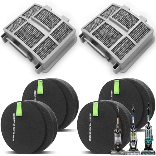 Lemige 3418 3402 3774F Filter for Bissell SurfaceSense 3418 3415 Pet Hair Eraser 3774F 3774 3774G 3775 MultiClean 3402 3409 PowerLifte 3404 Vacuum Cleaners, 1635630&1635629 (3418-2+4)