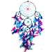 Oun Nana Dream Catcher - Handmade Circular Net With feathers Wall Hanging Decoration Ornament - Traditional Royal Blue, Pink and Purple 8.6" Diameter and 27.5" Long