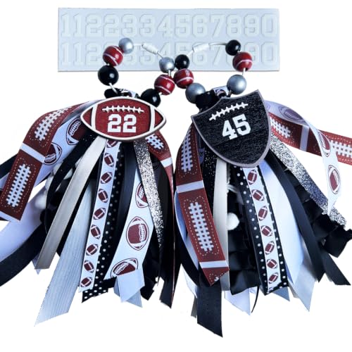 Nilyzit 2Pcs sports keychains football Bogg bag Charms bag accessories