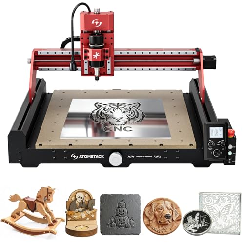 ATOMSTACK C4 Pro Fresadora CNC, husillo de 200 W, 4 ejes para procesar PCB, MDF, acrílico, PVC, madera y aluminio. Control sin conexión. Área de trabajo de la máquina de grabado: 420 × 420 mm