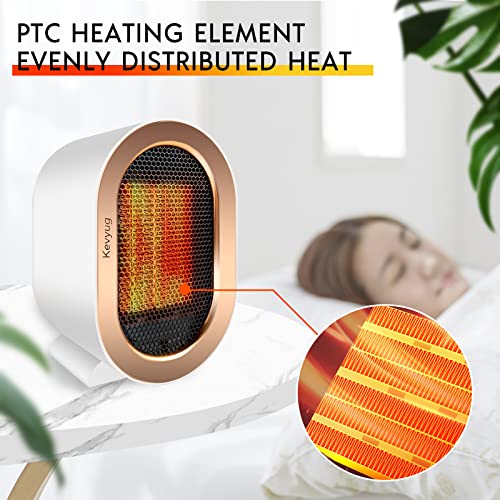 Verwarmingsventilator, 1200 W, energiebesparend, stil, 2 modi, oververhittingsbeveiliging en kantelbeveiliging, stille keramische ventilatorkachel voor kamer, badkamer, binnen (wit) - Afbeelding 7