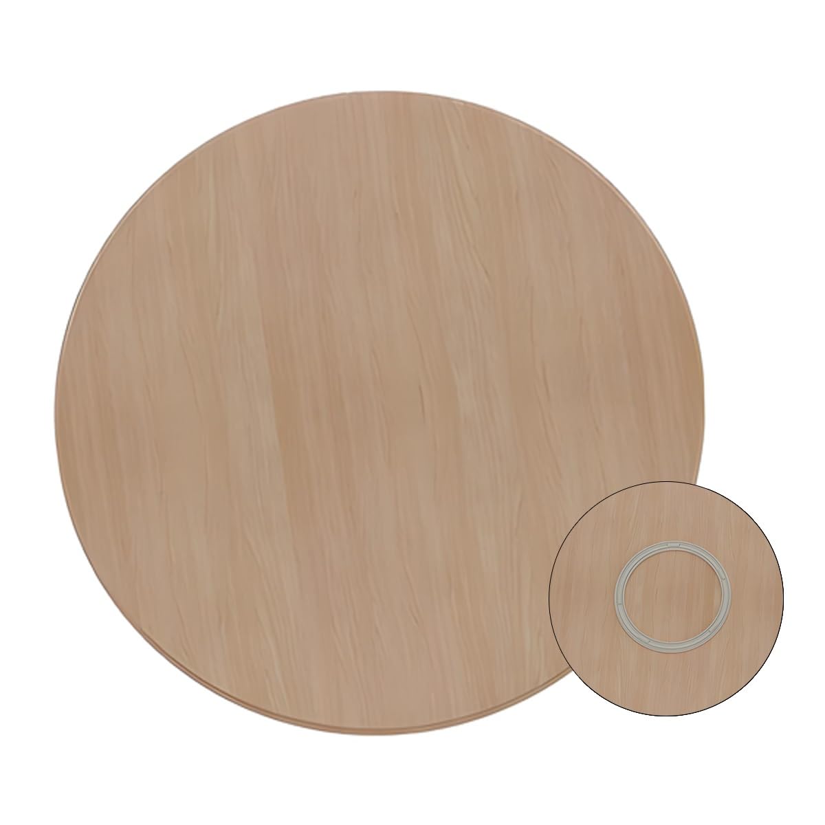 Serviertablett aus Holz, rund, drehbar, für Küche und Esstisch, perfekt für Unterhaltung, großes Holztablett, Optionen, 50 x 120 cm