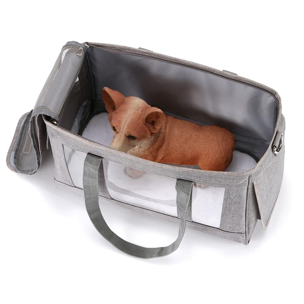 Borsa Trasporto Gatto Cane Pieghevole - Traspirante, Tracolla Regolabile - Foto 2