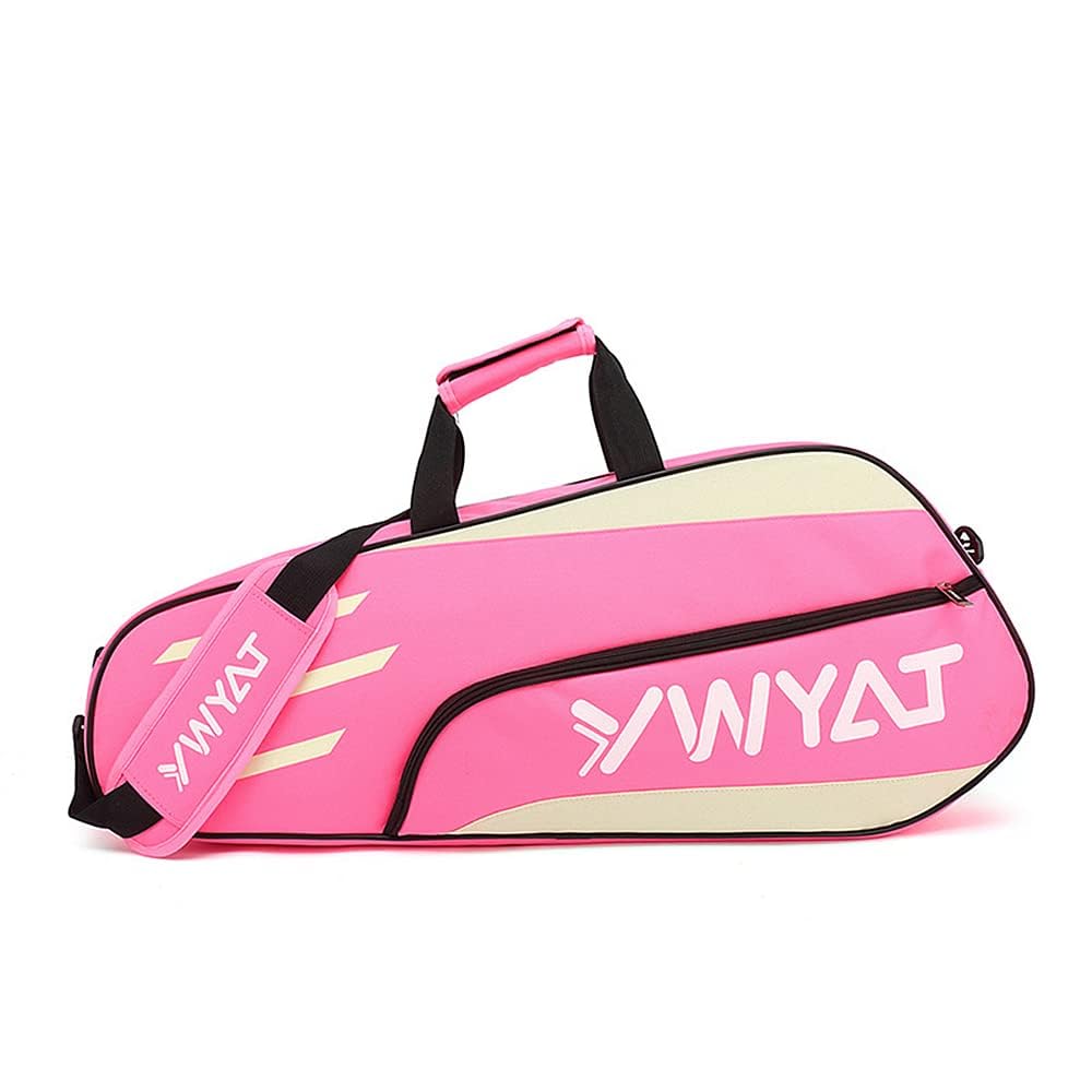 3 Borsa Racchetta Da Tennis con Tracolla Regolabile E Rimovibile, Borsa Racchetta Impermeabile, Leggera E Spaziosa per Tennis E Badminton