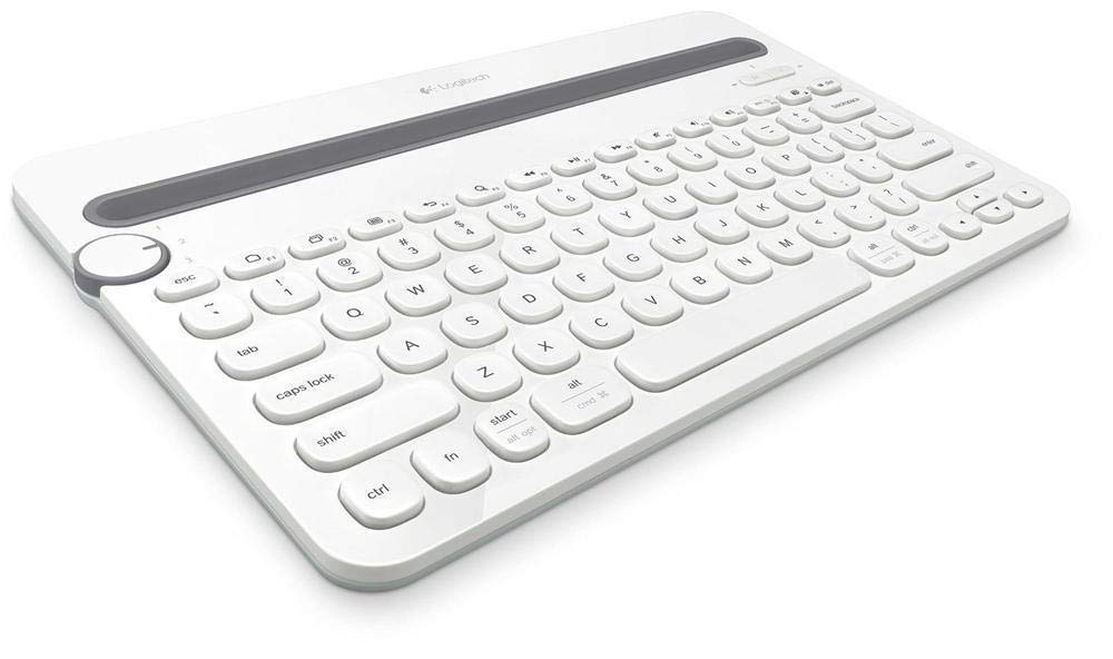 Logitech Bluetooth Multi-Device Keyboard K480 – White – for Windows and Mac Computers, Android and iOS Tablets and Smartphones