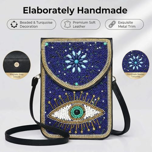 Image of Small Crossbody Bags for Women Designer Cell Phone Bag Boho Shoulder Wallet Purse