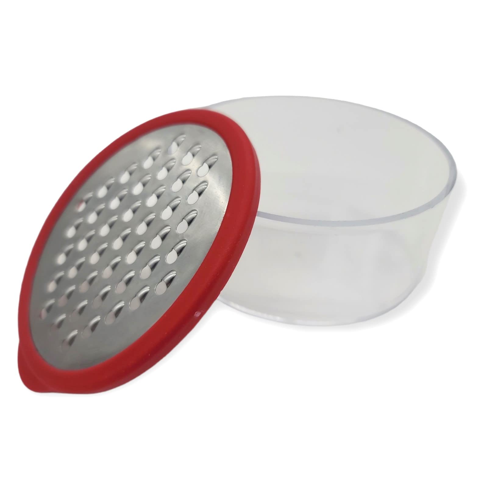 Rallador con recipiente, ideal para rallar ajo, queso y cítricos, color al azar