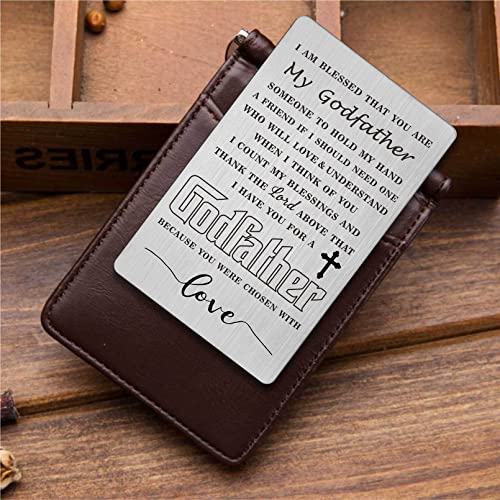 Godfather Wallet Card - Thank You Gift for Godfather - Christmas Baptism Fathers's Day Gift for Godfather3