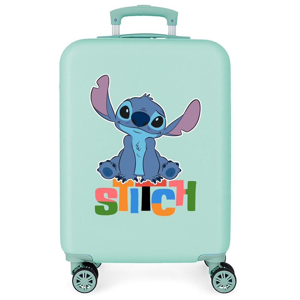 Disney Aloha Stitch Walizka kabinowa niebieska 38 x 55 x 20 cm twarda 2,5 kg zamek szyfrowy z boku ABS 2,5 kg 35 l bagaż podręczny, Niebieski, Talla única, walizka kabinowa