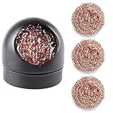 Soldering iron tip cleaner, soldering iron tip holder and curly brass wire with 4 soldering iron tip cleaning wires and 1 holder for cleaning soldering iron tips and soldering iron tips.