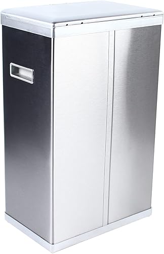 Miniatura 9 de HAPPCUCOE Dispensador automático de arroz de 33 libras, contenedor de arroz de gran capacidad, tanque de almacenamiento de alimentos de acero