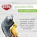 Kaytee Granola Bites with Super Foods Granola Bites and Flax for Pet Birds Conure, Cockatiel, Lovebird, Parakeet, Amazon, African Grey, Ecletus, Pionus, Cockatoos and Macaws, 4.50 Ounce (Pack of 1)