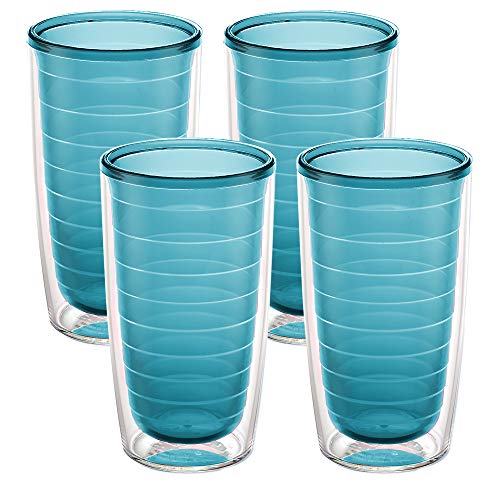Tervis Clear & Colorful Tabletop Made in USA Double Walled Insulated Tumbler Travel Cup, Blue Moon