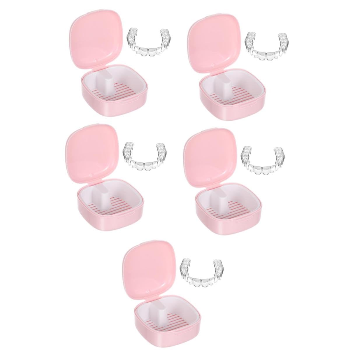 Scatola Porta-Dentiera Da 5 Pezzi Contenitore Per Denti Finti