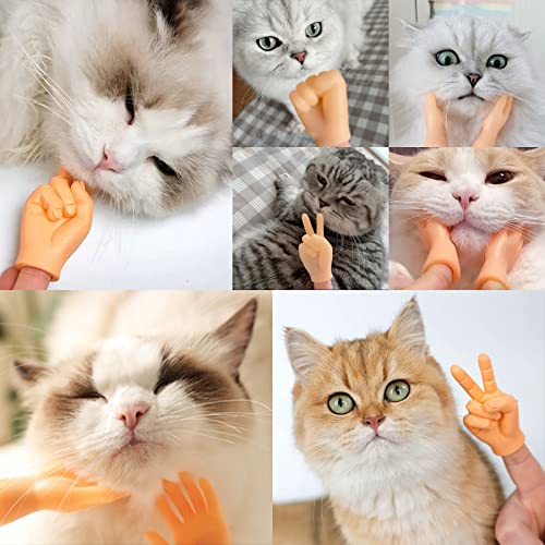 Image of 16 Pcs Tiny Finger Hands Mini Rubber Finger Puppets Realistic Little Hand Finger for Puppet Show Gag Performance Party Favors