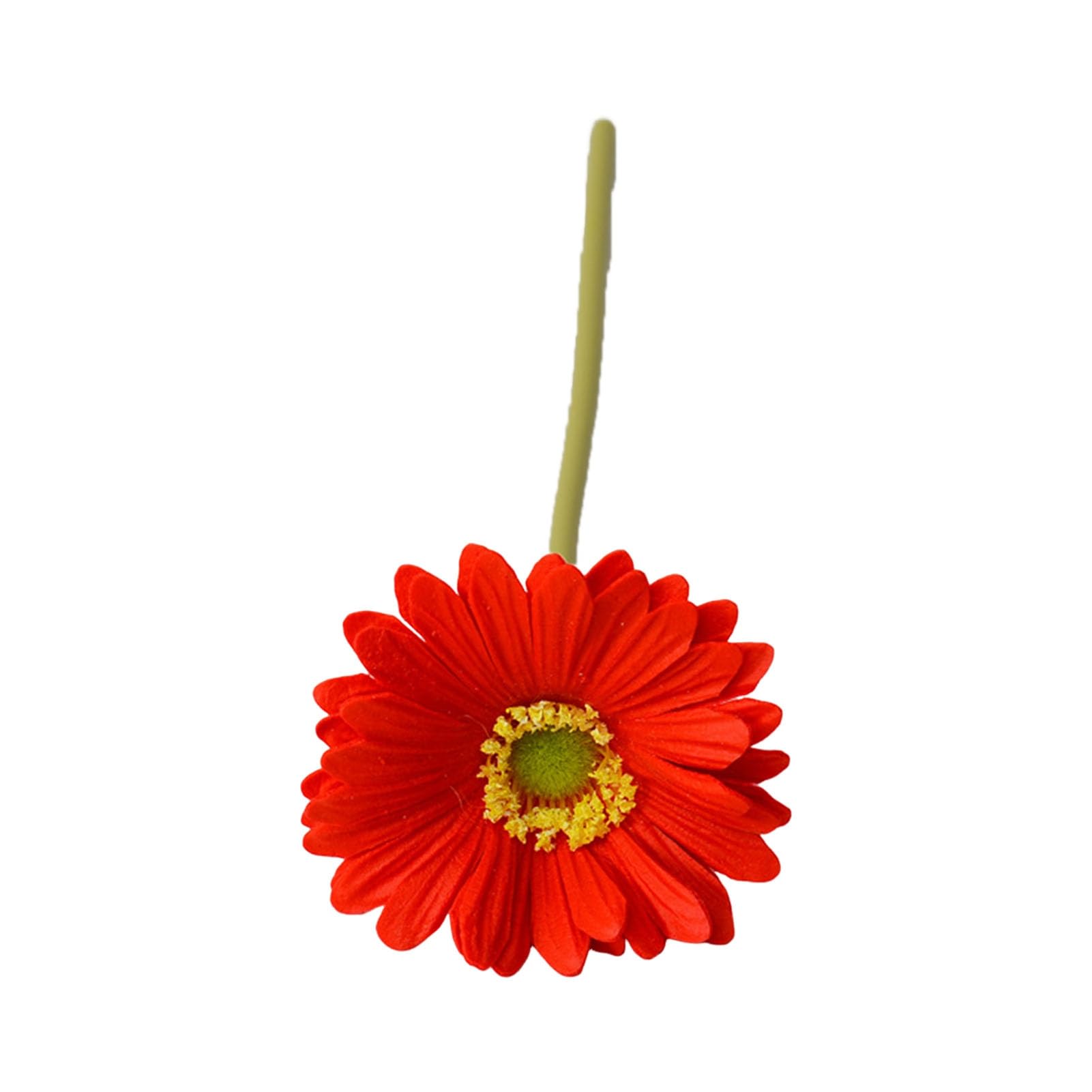 matumou Artificial Gerbera Jamesonii with Stem Realistic Fake Silk Flower Home Office Table Centerpiece Faux Flower Branch Floral