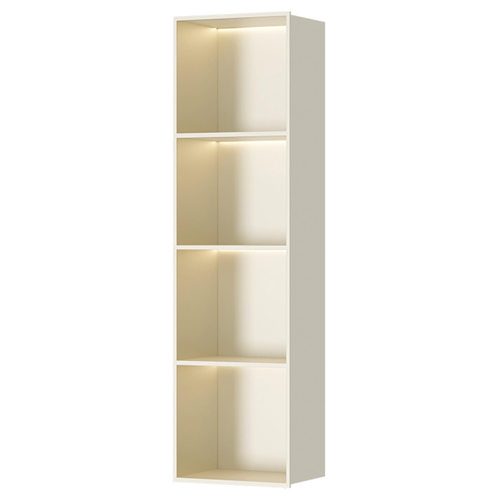 AYCDL Integrated Lighted Shower Shelf Space-Saving Waterproof Storage Solution for Bathroom nize Toiletries Corner Shower nizer Stylish Bathroom Accessory,Bianco-120x28x12.5cm
