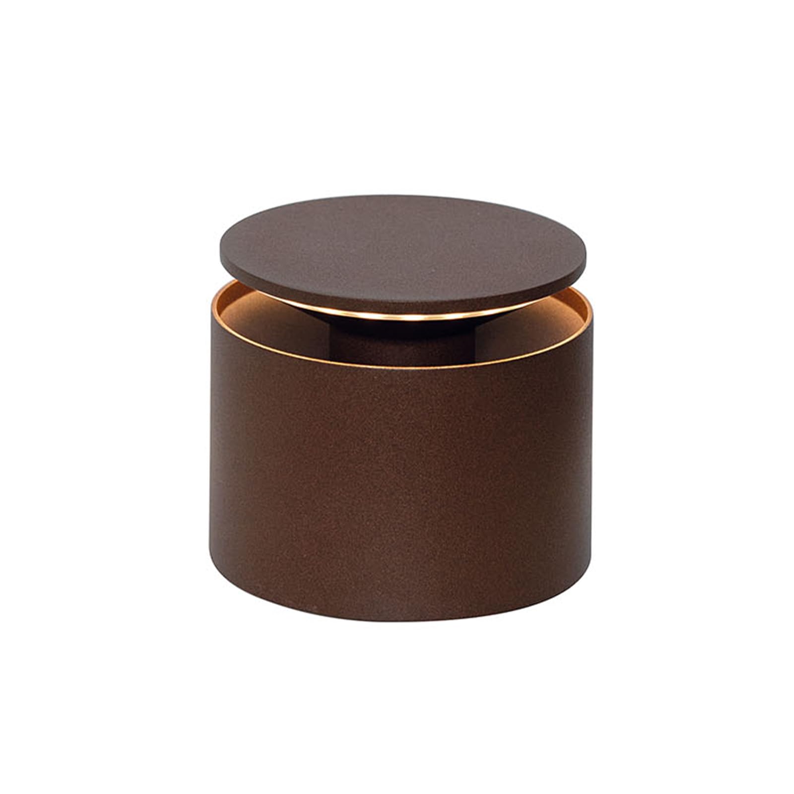 Zafferano, Push-Up, Lampada da Tavolo Ricaricabile e Senza Fili con Controllo Touch, Utilizzabile anche come Lampada da Esterni, Dimmer, 2200-3000 K, Altezza 80-100 cm, Colore Corten