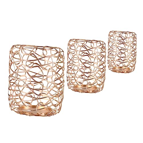 Cabilock 1 Iron Candle Holder Romantic Candles Candlestick Wedding Candle Holder Decor for Home Tealight Holder Pillar Candle Holder Votive Candle Holder Decorations Iron Wire Wrought Iron