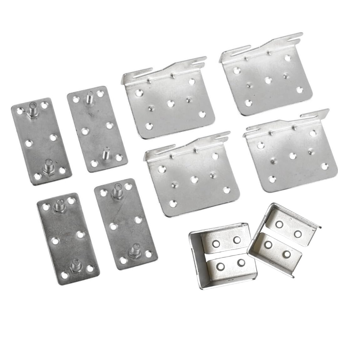 10PC Bed Brackets Set Heavy Duty Fittings Connectors Replacements Cubes Hook Hinge