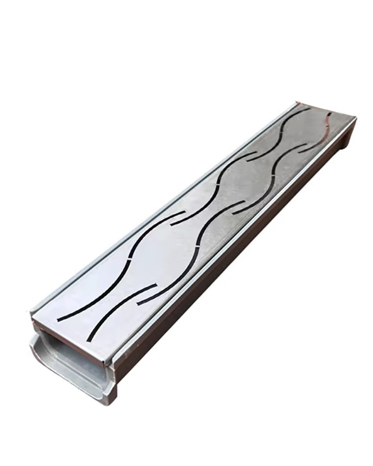 GLDYTVF Heavy Duty Trench Drain Grate - Commercial Drainage Channel Grate for Yard, Garden & Patio, Downspout Gutter Strainer 60x10x4cm (23.6x3.9x1.6in) - Slim, Durable Design