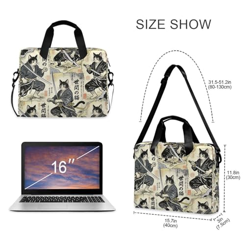Funda cruzada para portátil de 15.6 pulgadas con asa y correa miniatura 5