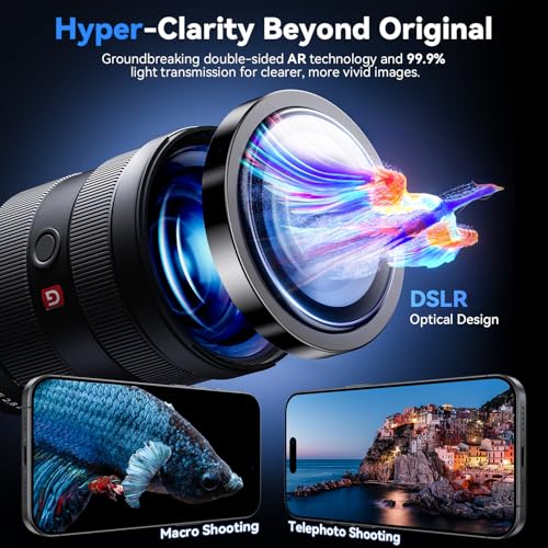 Image of Supershieldz CAM-Guard 3D Camera Lens Protector Ring for iPhone 16 Pro Max | 16 Pro, Keep Original Design and Color, 9H Hardness, Easy Installation - Black Titanium