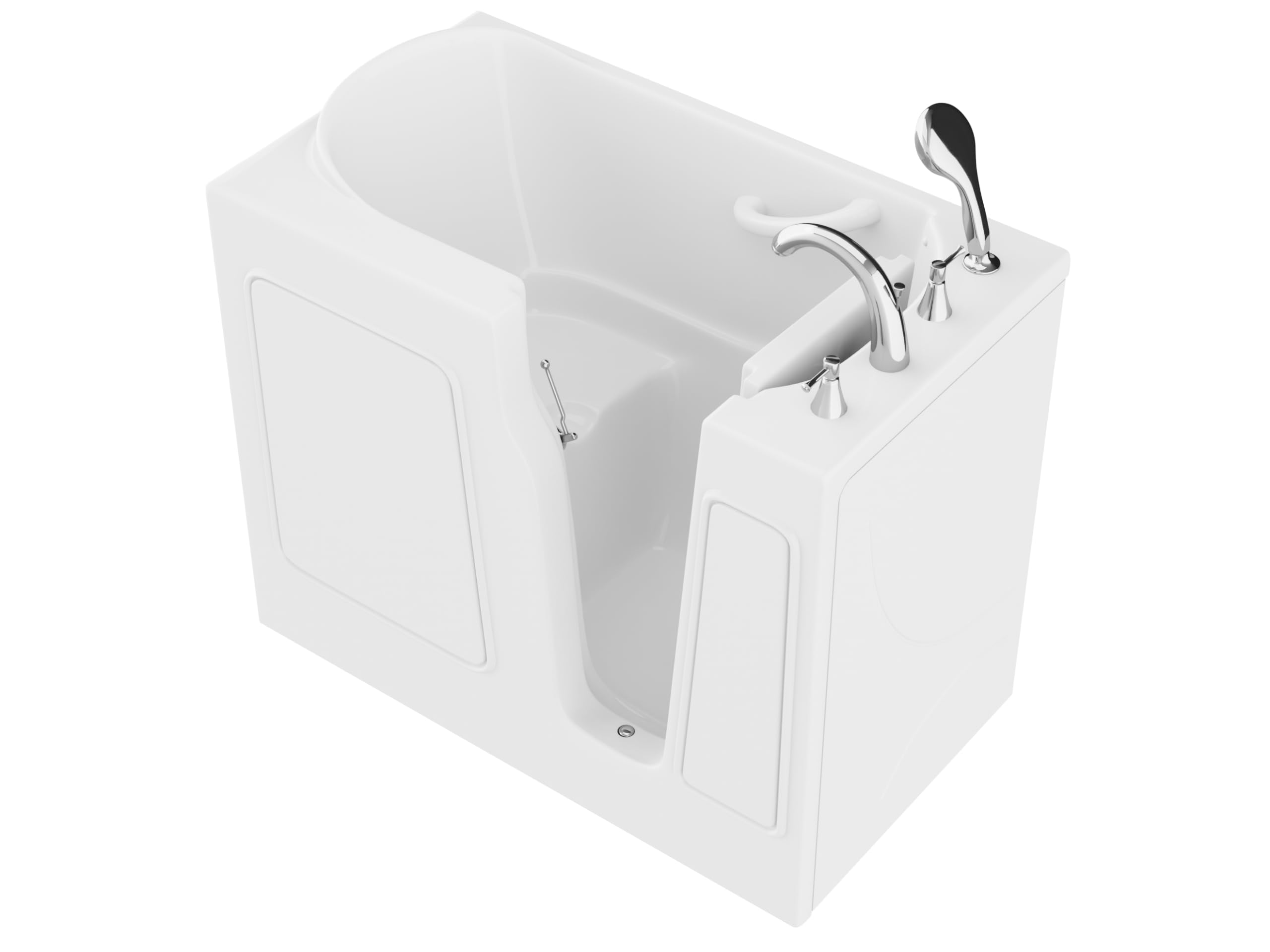 ANZZI Tubs Series Wide Opening Door Right Drain Quick Fill Walk-In Soaking Tub in White Finish 26 in. x 46 in. | AMZ2646RWS