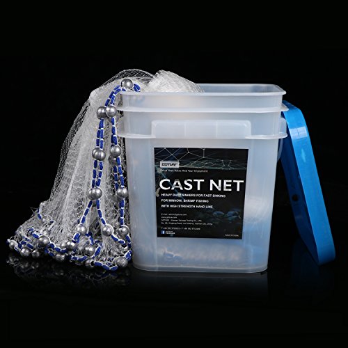 image for Goture Professional Real Lead American Saltwater Fishing Net Heavy Dut