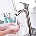 KINGO HOME Contemporary Single Handle Tall Vessel Sink Brushed Nickel Vanity Bathroom Faucet, Lavatory Vanity Mixer Bar Tap