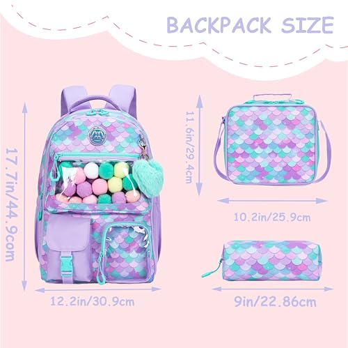 Cute Backpack for Girls Aesthetic Backpack School Backpack for Girls Backpack with Lunch Box Back to School Supplies2