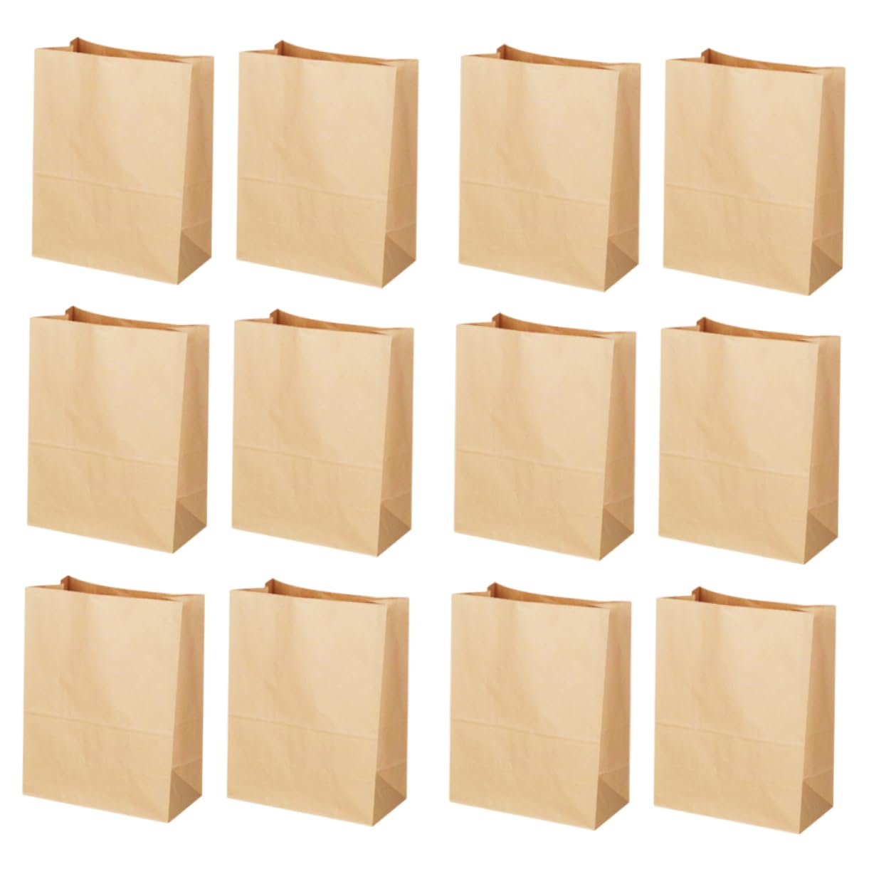 PRETYZOOM 1 Set 50 Pcs Kraft Paper Bag Kraft Food Bags Take Paper Bags Bakery Food Bags Christmas Party Bags Kraft