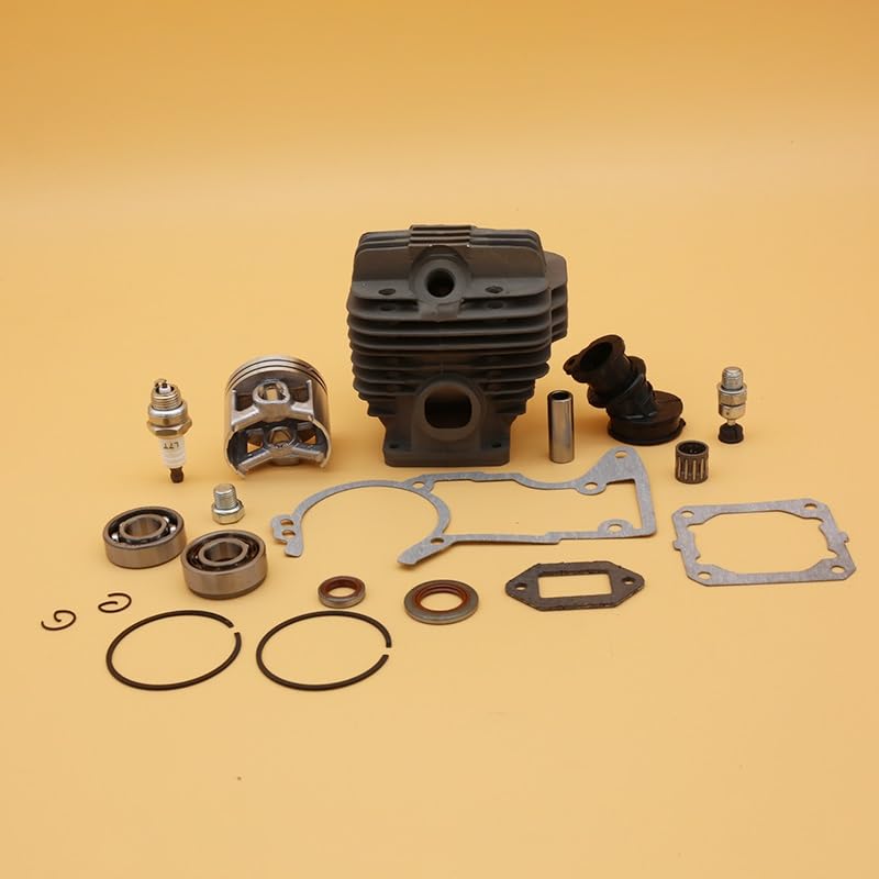 Części do kosiarki 50mm kolektor tłokowy cylindra uszczelka olejowa zestaw świec zapłonowych do Stihl 044 MS440 części zamienne piły łańcuchowej ogrodowej