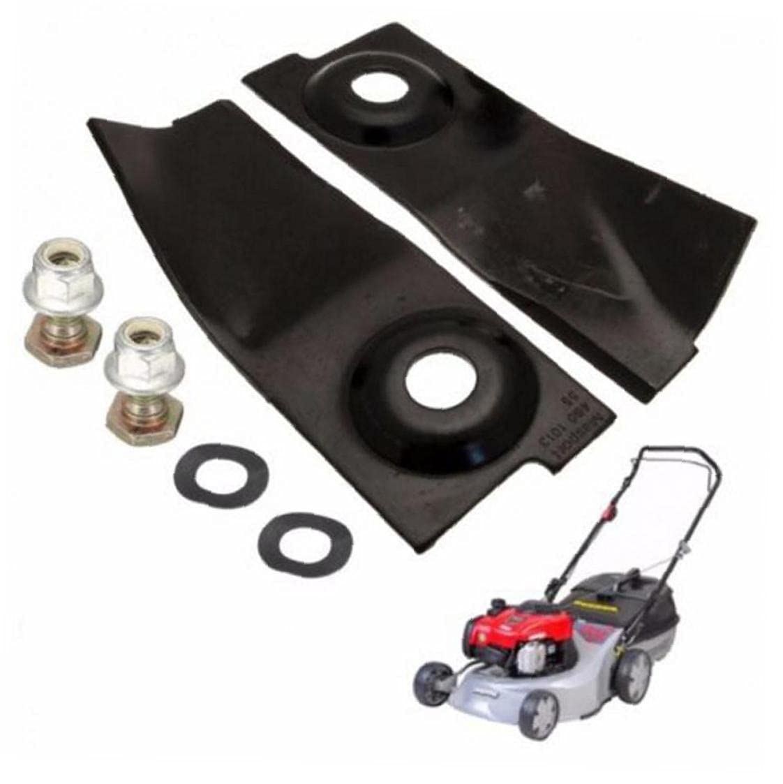 Onsinic Hardened Lawn Mower Blades & for Masport 200 300 400 500 600 125x45mm 2 * Blades 2 * Tools Sets