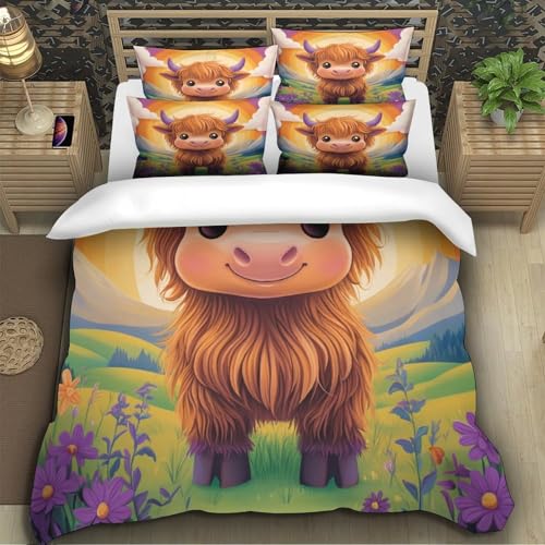 Housse de couette yak 3D de qualité supérieure lit simple 140x200