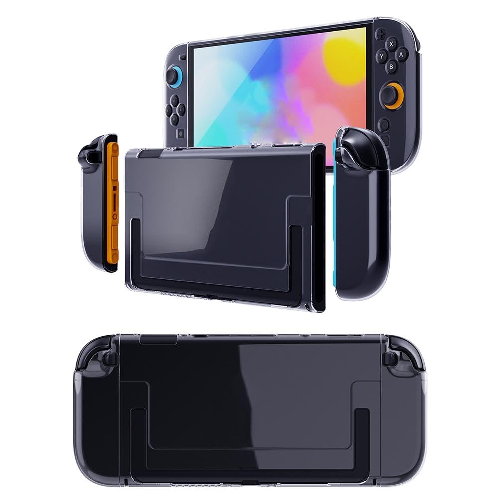 Custodia protettiva rimovibile per Switch2 con manici staccabili - PC+TPU doppio materiale, design trasparente, 1,5 m testato contro le cadute