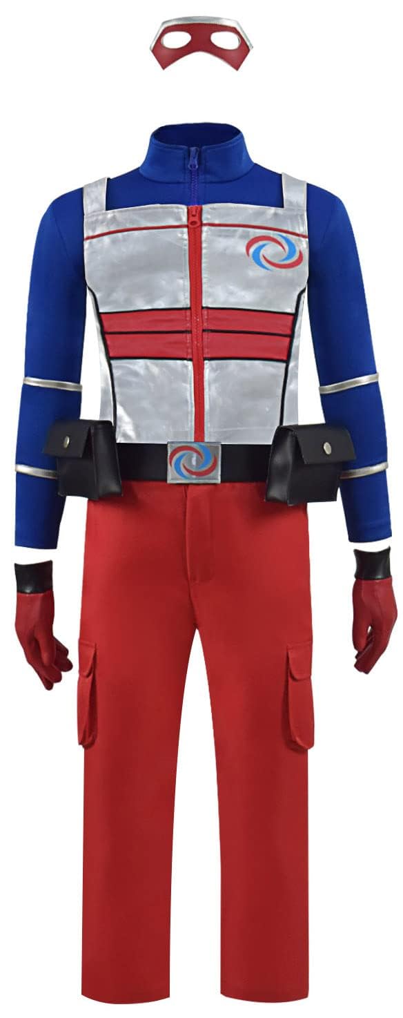 Kids Henry Danger Costume Mask for Boy Superhero Cosplay Jacket Pants Battle Suits Halloween Outfits