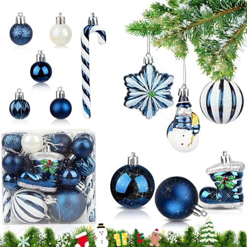 Huanmin Weihnachtskugeln, 24 Stücke Weihnachtskugeln Plastik,...