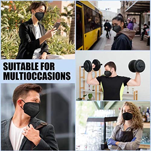 30 Pack KN95 Disposable Face Mask, 5-Ply Protection Breathable Cup Dust Masks for Men Women, Protection Against PM2.5 Dust. Pollen and Haze-Proof with Elastic Earloops and Nose Bridge Clip K-N95