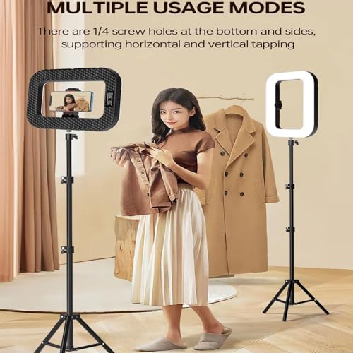 Image of GIFTMAX YM200 Rechargeable Handheld RGB Camera Ring Light & Stabilizer Kit - 20W LED Fill Light (2500K-8500K) for Live Streaming, Video Recording & Selfies