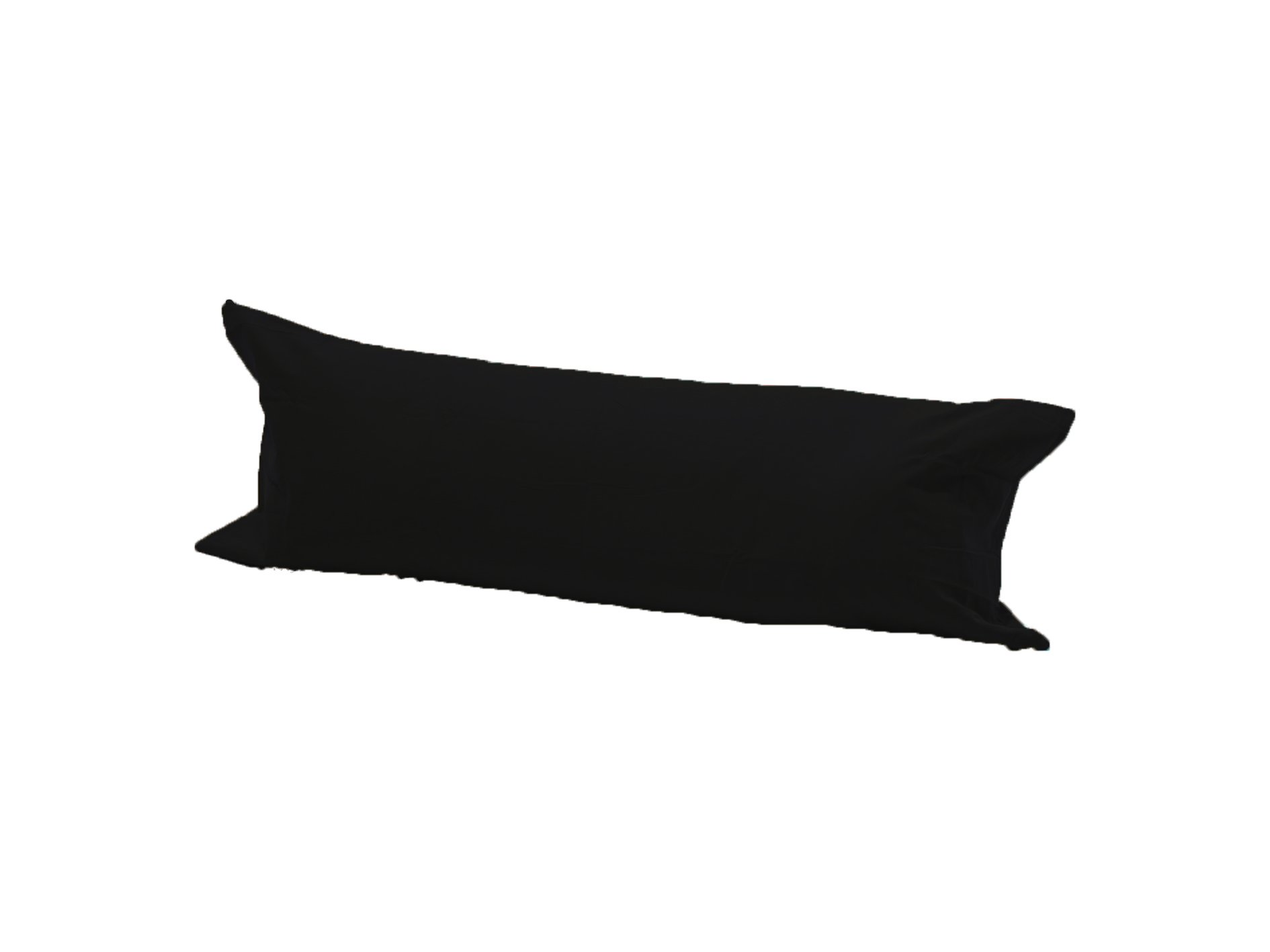 British Home Bedding Bolster Pillow Case Long Body Orthopaedic Support Maternity Pregnancy Pillow Case (Double 4.6 FT 19"X 54", Black)