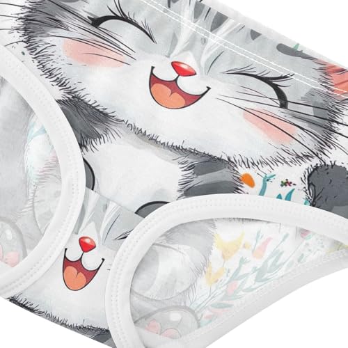 Cotton Toddler Girls Underwear Cute Kitten Butterfly Panties for Girl Pattern Briefs Undies Kids 2t4