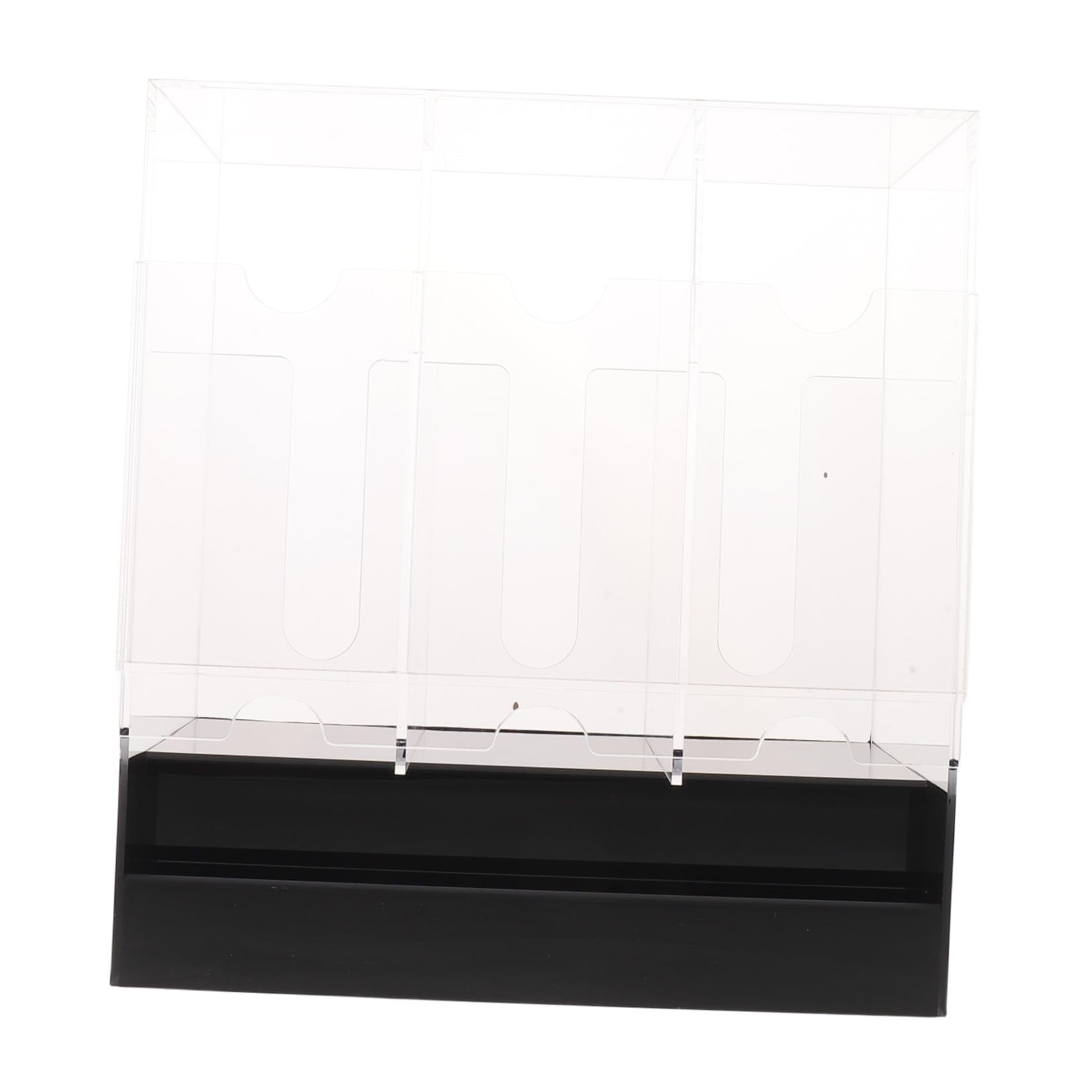 Boîte Acrylique Transparente pour Cartes à Collectionner, 3 Compartiments