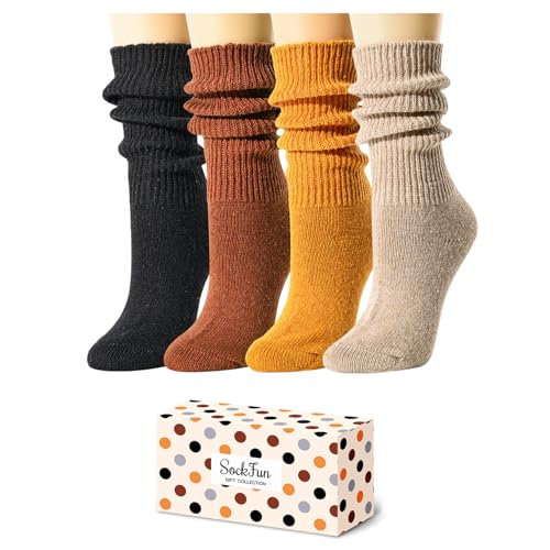 Funny Slouch Socks for Women & Girls - Scrunch Slouchy Socks Pack