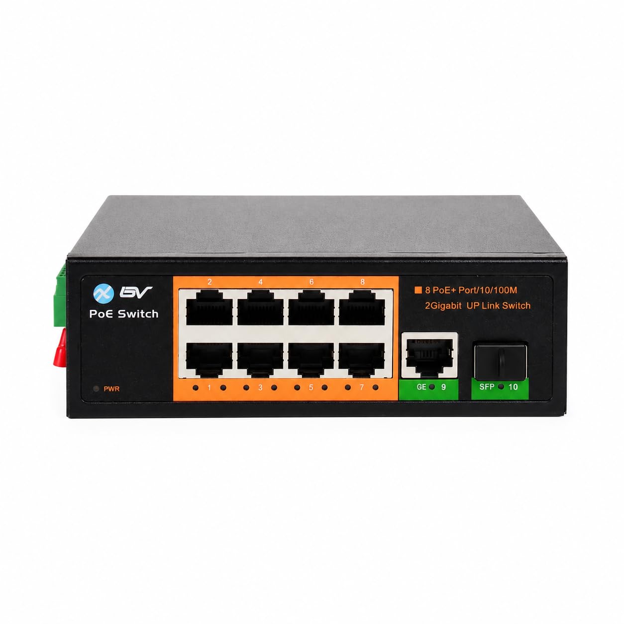 Amazon.com: BV-Tech 8-Port Industrial DIN Rail PoE+ Switch