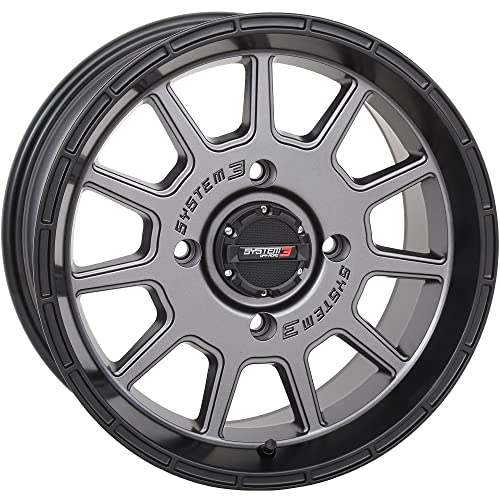 System 3 ST-5 15x10 ATV/UTV Wheel - Gun Metal (4/156) 5+5 [15S3-535610]