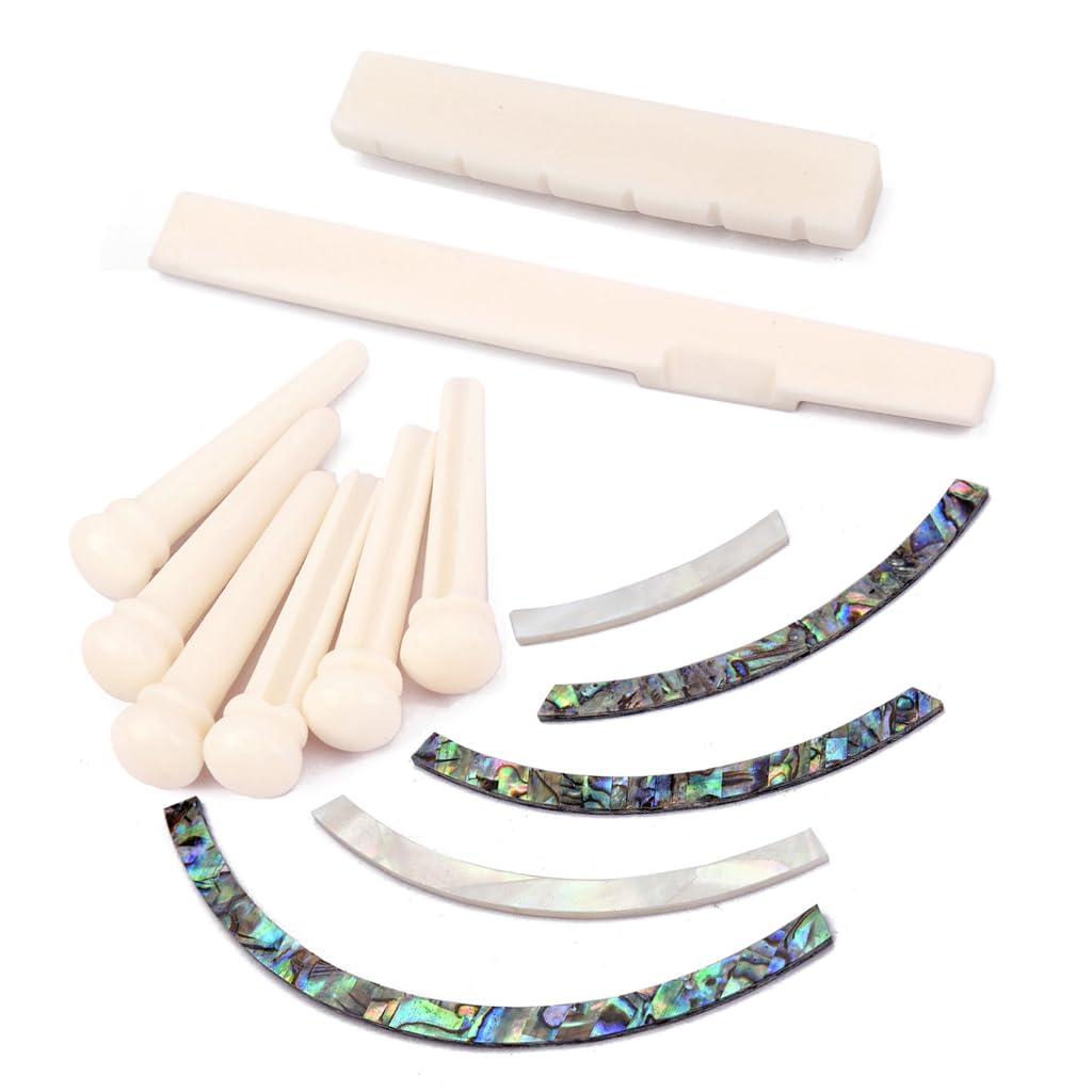 RuiJOTWAT Real CUSTOM Natural Abalone Shell Guitar Truss Rod Cover Curved Strips Guitar Sound Hole Inlay 5mm width