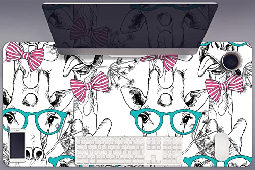Tapis de souris vinyle girafe hipster idéal à la maison pour l'espace de travail